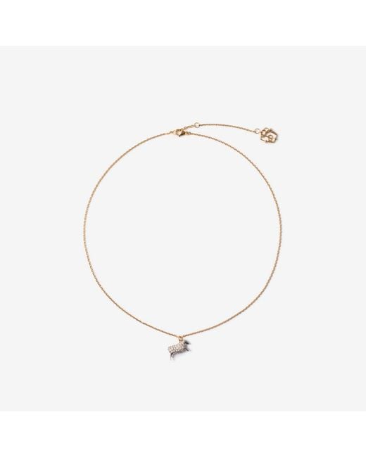 Burberry Metallic Sheep Charm Necklace
