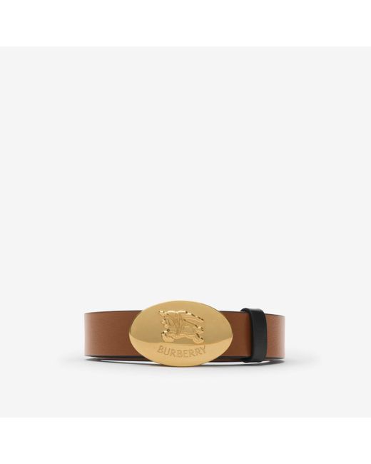 Burberry Multicolor Reversible Leather Oval Knight Stamp Belt​