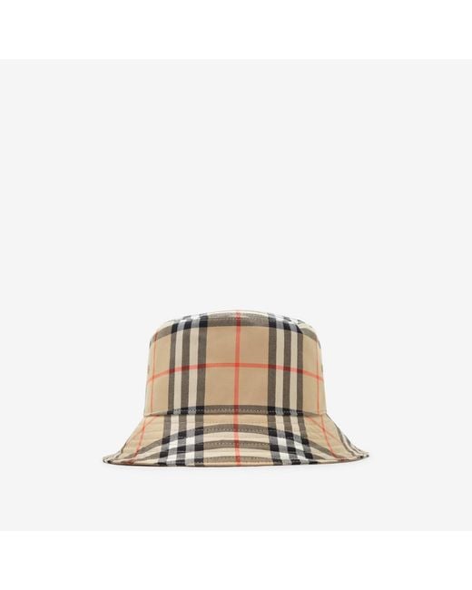 Burberry Natural Check Cotton Bucket Hat for men
