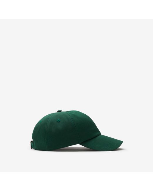 Burberry Green Cotton Blend Baseball Cap for men