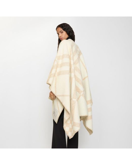 Burberry Natural Check Wool Cashmere Cape
