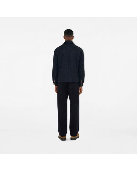Burberry Blue Reversible Quilted Nylon Overshirt for men