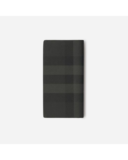 Burberry Black Check Continental Wallet for men