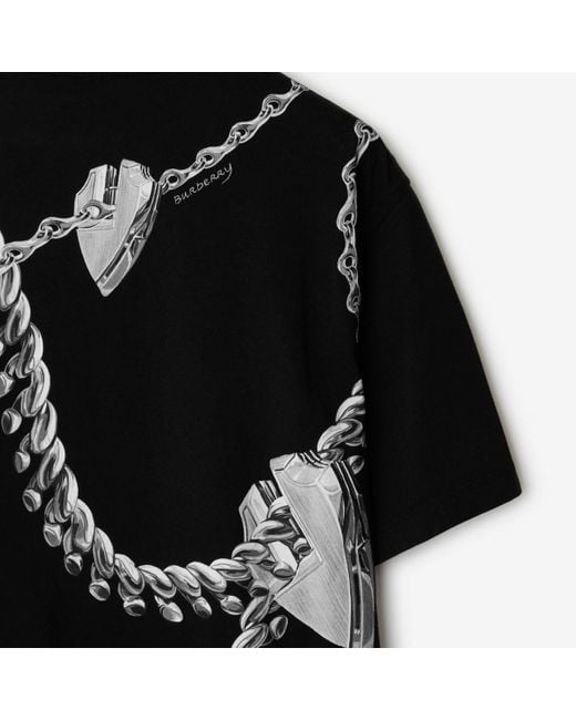 Burberry Black Shield Hardware Cotton T-shirt for men