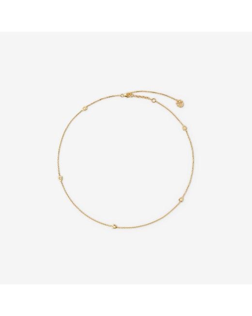 Burberry Metallic Shield Chain Necklace