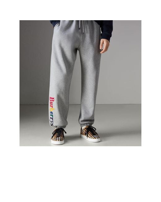 Burberry Rainbow Logo Sweatpants in Grey for Men | Lyst Canada