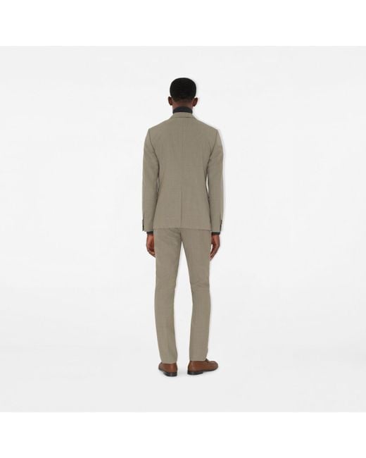 Burberry Gray Wool Tailored Jacket for men