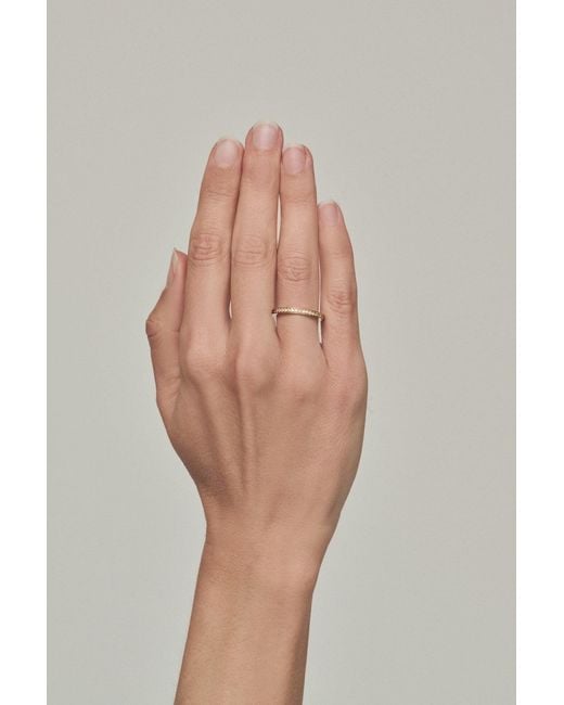 BY PARIAH Metallic Single Line Diamond Band