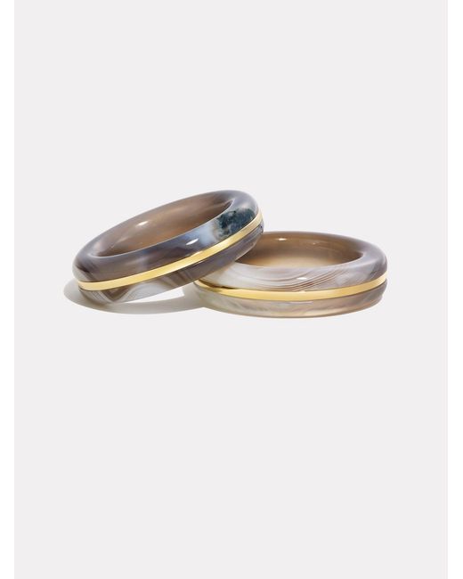 BY PARIAH White Essential Gem Stacking Ring