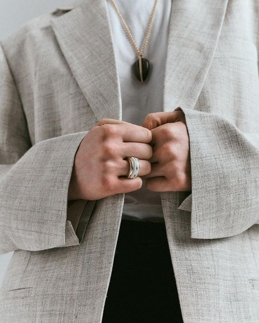 BY PARIAH Natural Classic Ring Stack