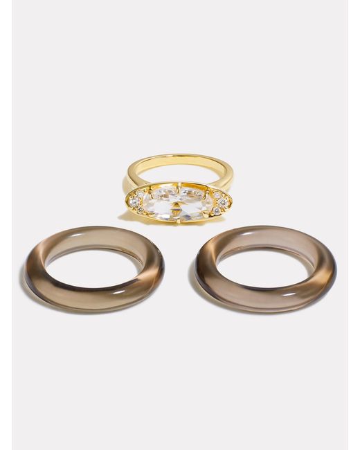 BY PARIAH Natural Ellipse Ring Stack