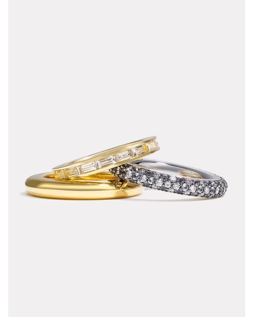 BY PARIAH Metallic Prism Ring Stack