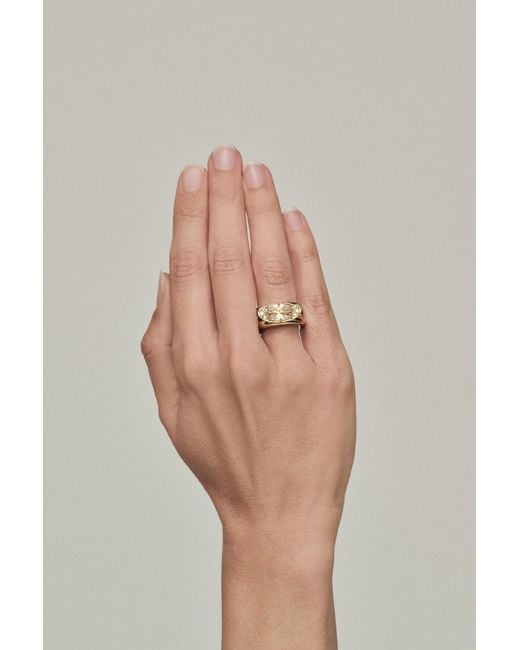 BY PARIAH Metallic Ellipse Prism Ring Stack
