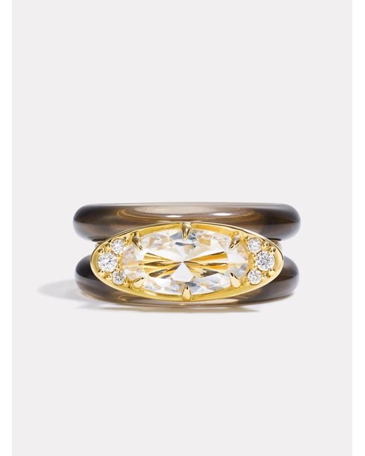 BY PARIAH Natural Ellipse Ring Stack