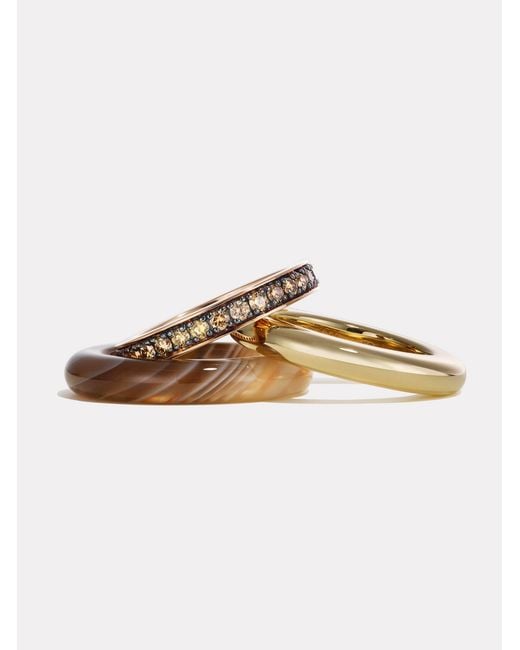 BY PARIAH Natural Kalahari Ring Stack