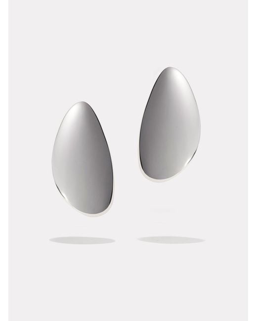 BY PARIAH White Sculptural Earrings