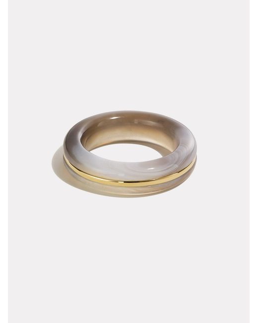 BY PARIAH White Essential Gem Stacking Ring