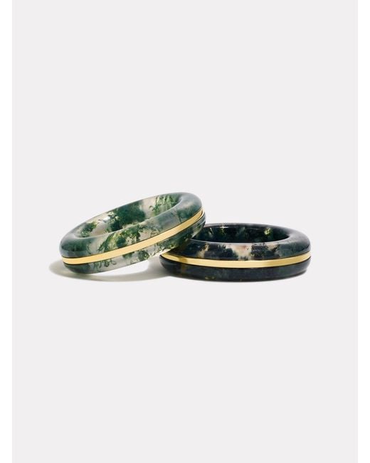 BY PARIAH Black Essential Gem Stacking Ring