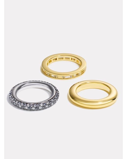 BY PARIAH Metallic Prism Ring Stack