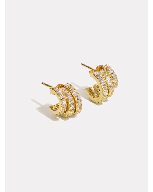 BY PARIAH White Classic Pavé Earring Stack