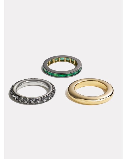 BY PARIAH Green Reverie Prism Ring Stack