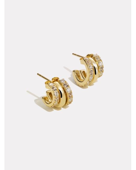 BY PARIAH White Diamond And Earring Stack Stackable Ring Trio