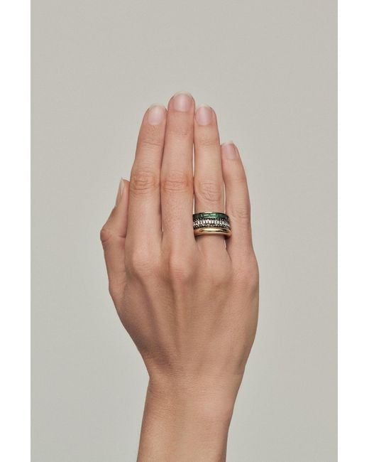 BY PARIAH Green Reverie Prism Ring Stack