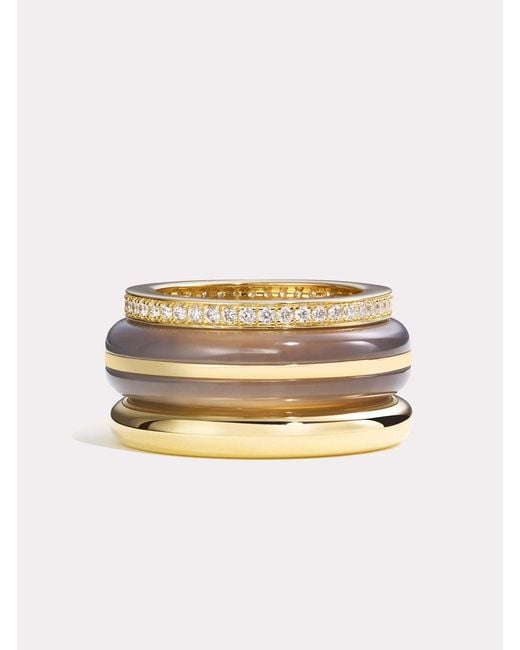 BY PARIAH Metallic Single Line Diamond Band