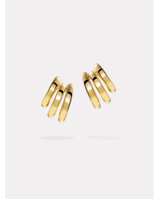 BY PARIAH White Classic Earring Stack Stackable Ring Trio