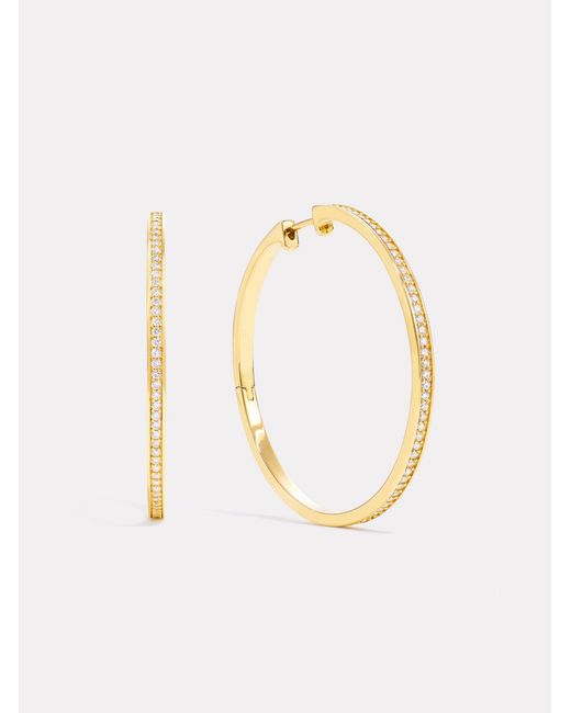 BY PARIAH Metallic Single Line Diamond Hoops
