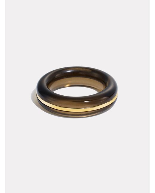 BY PARIAH Black Essential Gem Stacking Ring