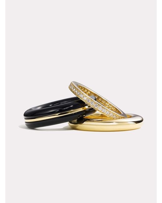 BY PARIAH Black Classic Ring Stack