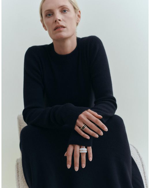BY PARIAH Black Classic Ring Stack