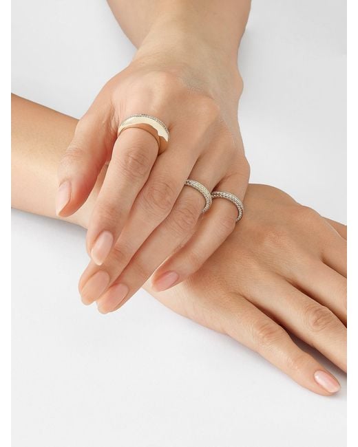 BY PARIAH Metallic Triple Diamond Eternity Ring