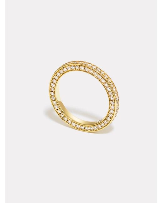 BY PARIAH Metallic Triple Diamond Eternity Ring