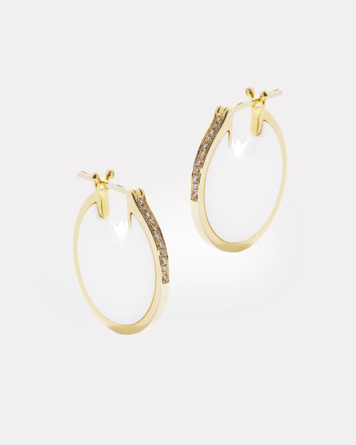 BY PARIAH White Lenticular Earrings