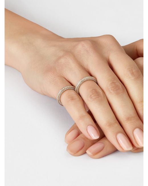 BY PARIAH Metallic Triple Diamond Eternity Ring
