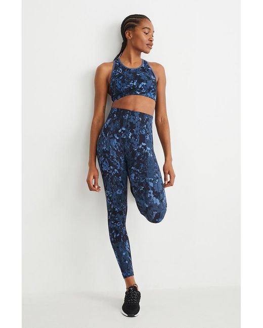 C\u0026A Active C\u0026a Sportlegging-running-naadloos-LYCRA® in het Blauw | Lyst BE
