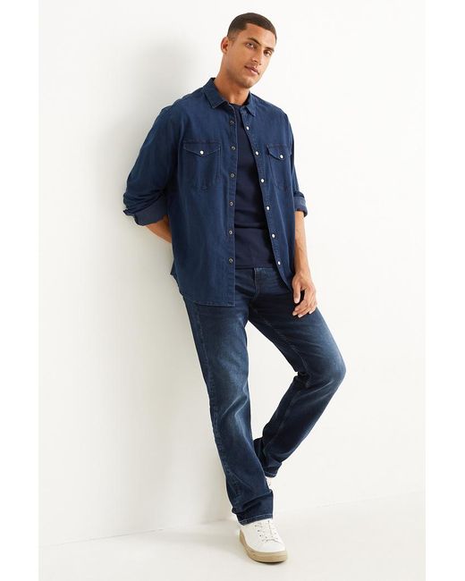 C&A Straight Jeans-flex Jog Denim-lycra® in het Blauw voor heren | Lyst NL