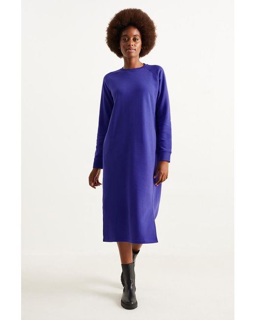 Vestido sudadera básico de C&A de color Azul | Lyst