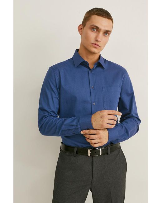 lekkage heb vertrouwen Haven C&A Business-overhemd-regular Fit-kent-extra Lange Mouwen in het Blauw voor  heren | Lyst NL
