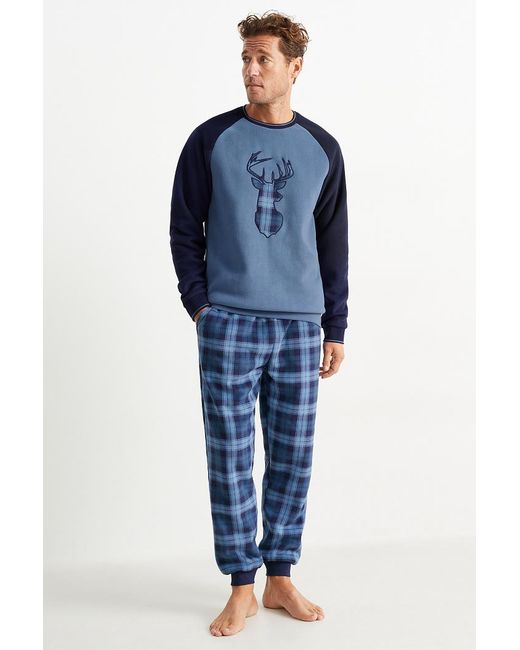 Pyjama de Noël en polaire C&A pour homme en coloris Bleu | Lyst