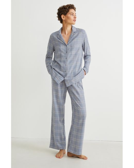 ca�� Pyjama-geruit in het Gray