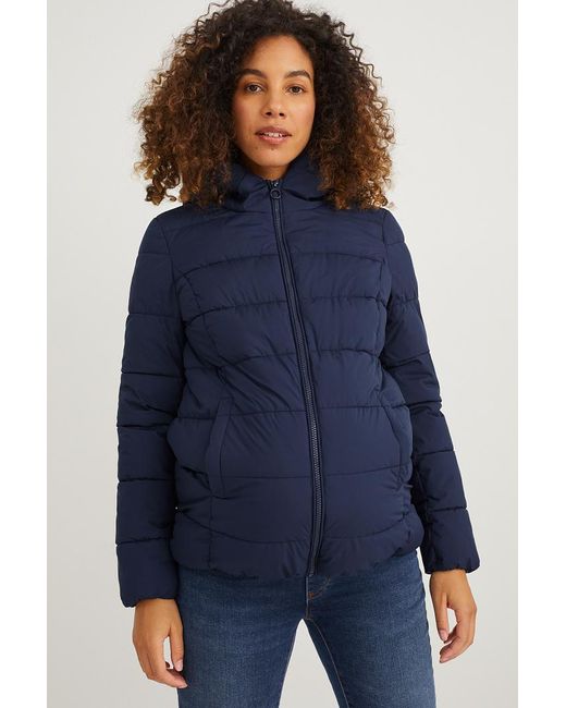 C&A Doudoune de grossesse avec capuche et empiècement porte-bébé C&A Mama  en coloris Bleu | Lyst