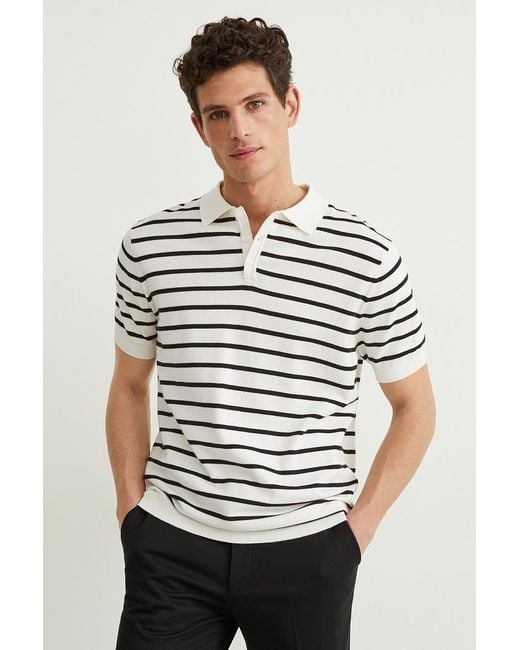 Polo-à rayures C&A pour homme en coloris Noir | Lyst