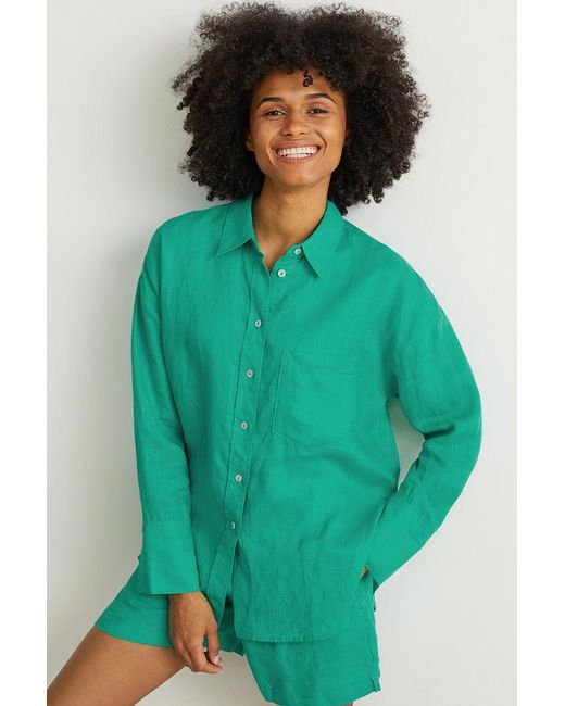 Blusa lino C&A de color | Lyst