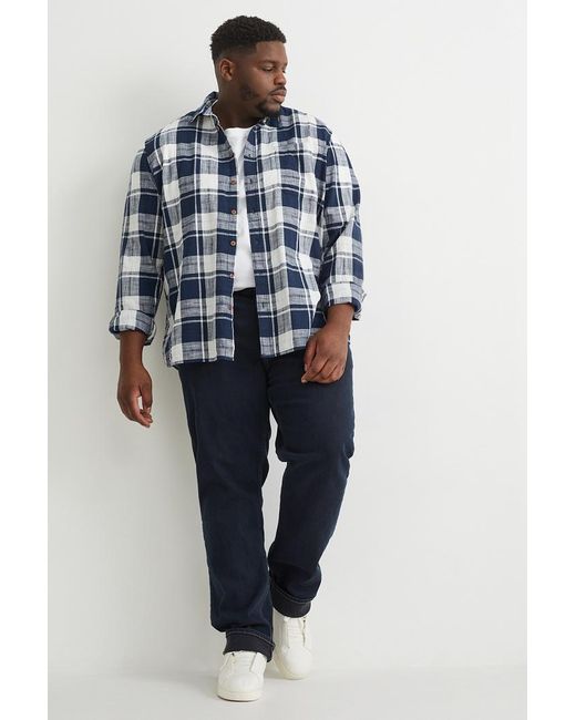 ca�� Straight Jeans-lycra®-met Gerecycled Katoen in het Blue voor heren