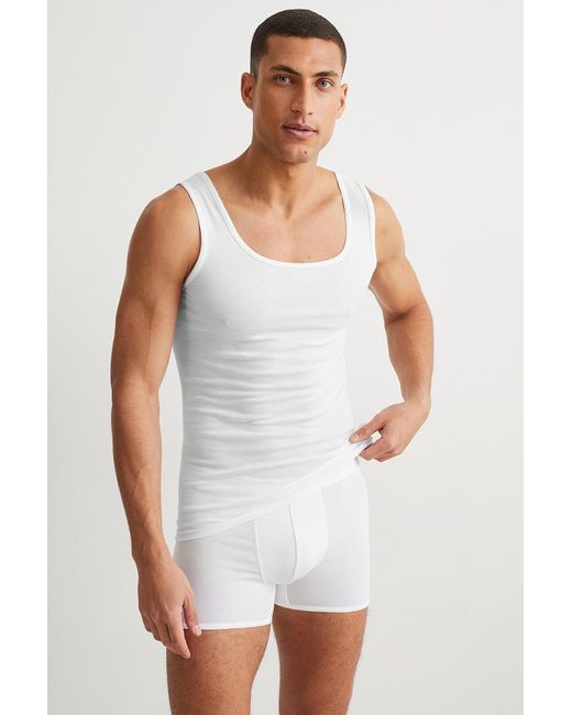 Disfraz Inapropiado desinfectante C&A Pack de 2-camisetas interiores-algodón Pima C&A Premium de hombre de  color Blanco | Lyst