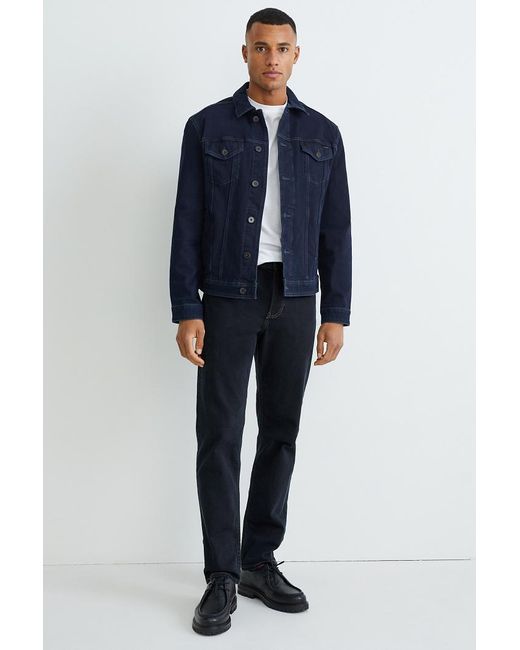 ca�� Straight Jeans-lycra®-met Gerecycled Katoen in het Blue voor heren