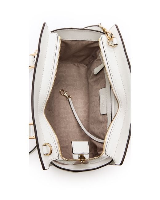 MICHAEL Michael Kors Selma Medium Tz Satchel in White Lyst